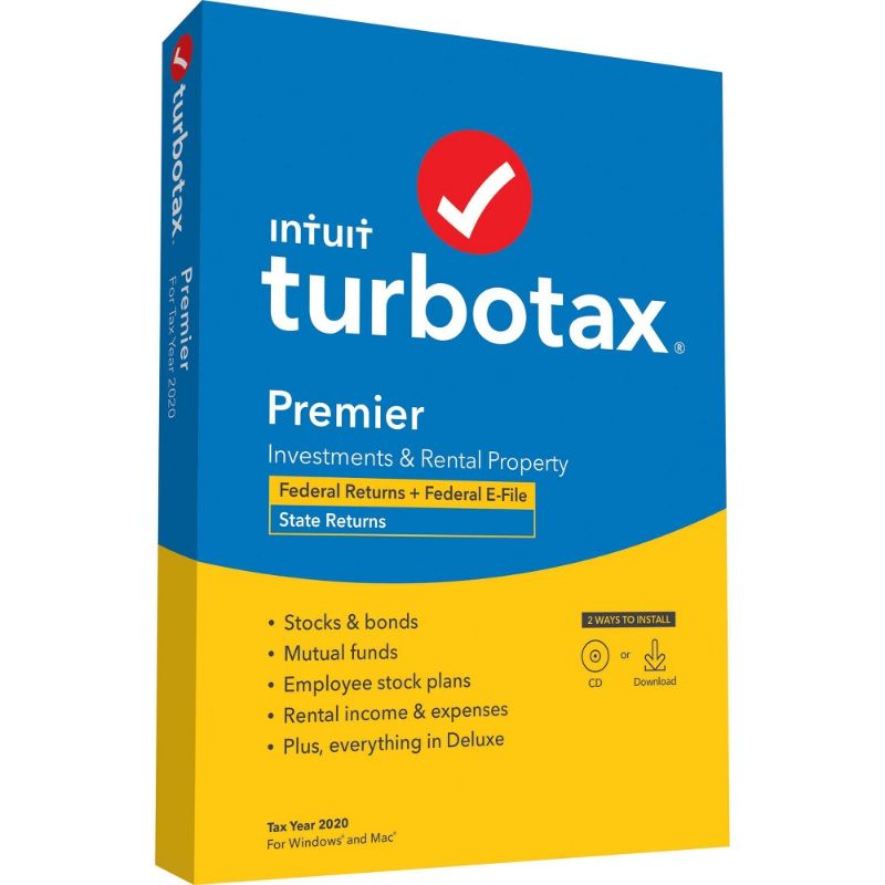 Photo 1 of Turbotax Desktop Premier 2020 Fed Efile & State
