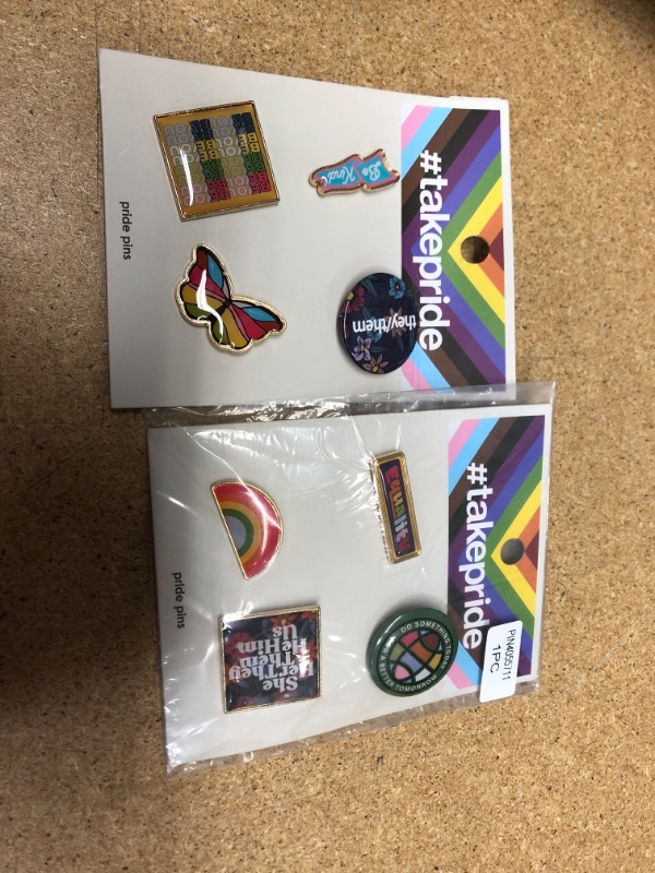 Photo 3 of (*SET OF 2*) Pride Be Kind Pin Set