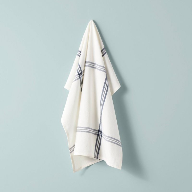 Photo 1 of 4 packs of Open Plaid Flour Sack Kitchen Towel - Hearth & Hand™ with Magnolia - Color blue/cream