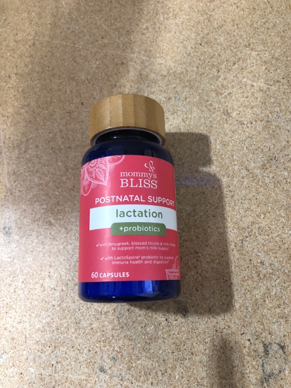 Photo 2 of (EXP 12/22 )Mommy's Bliss Postnatal Lactation Support Supplement with Probiotics: Support Breastfeeding Milk Supply with Fenugreek, Blessed & Milk Thistle, Postpartum Immune Health While Nursing (60 Servings)
