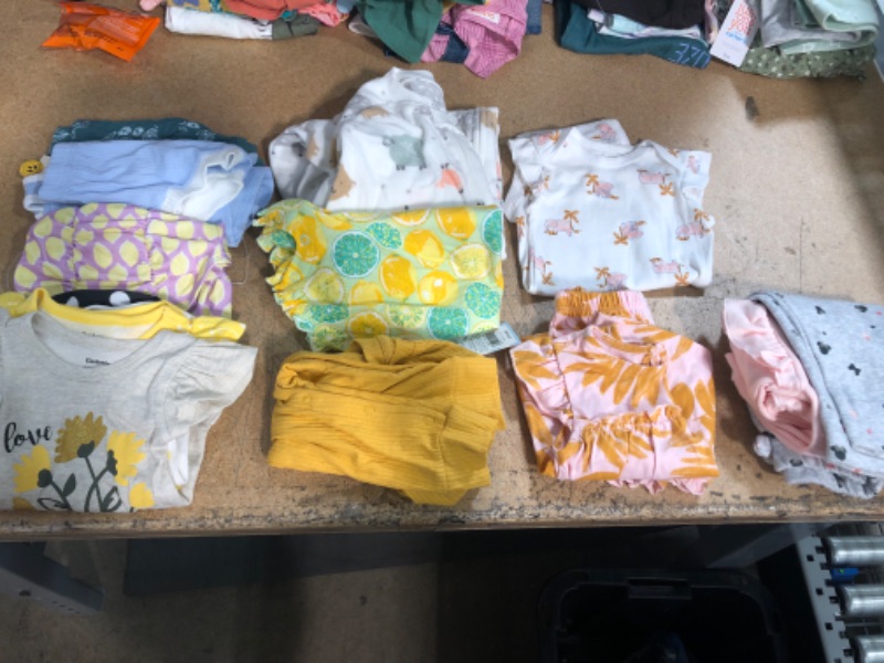 Photo 1 of BUNDLE OF BABY GIRLS CLOTHING: SIZES FROM (NB/ 3M/ 6M)
LEFT STACK IS ALL NEWBORN AND RIGHT SIDE IS MIXED FROM 3M- 6M