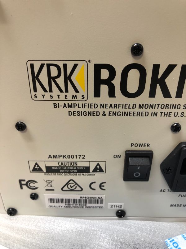 Photo 2 of KRK RP5 Rokit 5 G4 Professional Bi-Amp 5" Powered Studio Monitor Noise White 