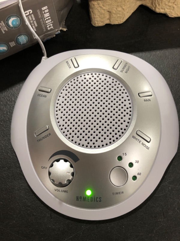 Photo 2 of HoMedics White Noise Sound Machine Portable Sleep Therapy for Home