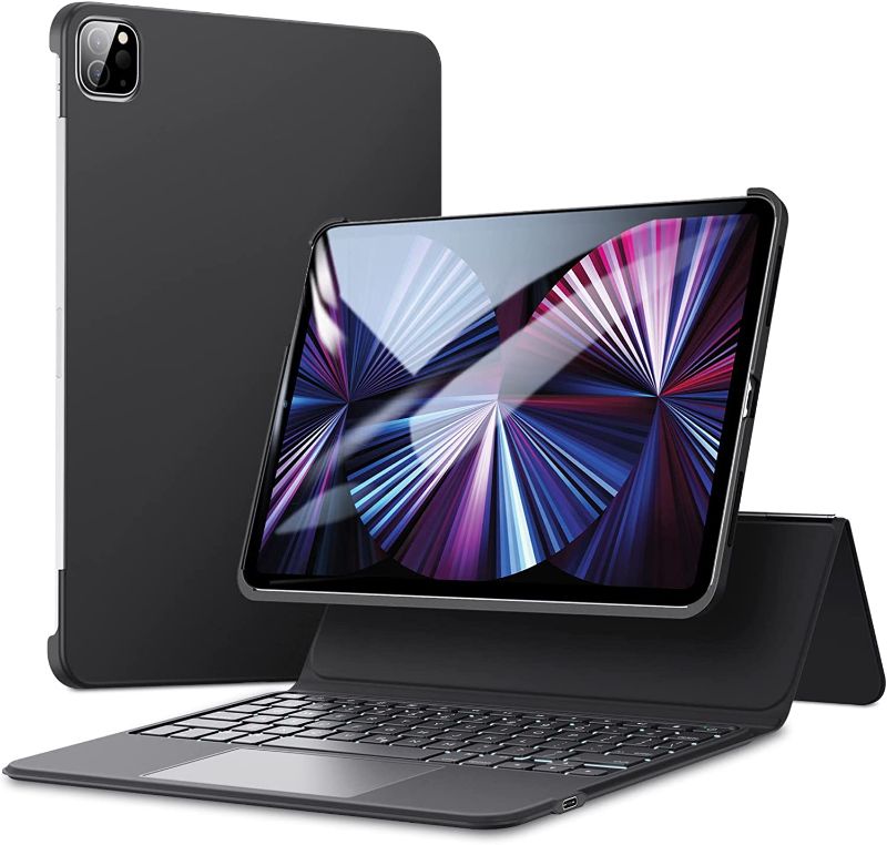 Photo 1 of ESR Ascend Keyboard Case, iPad Case with Keyboard Compatible with iPad Pro 11 (2021/2020/2018), iPad Air 5/4 (2022/2020), Magnetic Detachable Case, Fully Adjustable Portrait/Landscape Stand, Black
