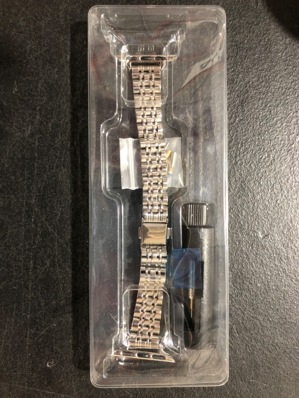 Photo 1 of Metal silver smart watch band