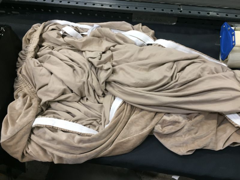 Photo 1 of 8 piece recliner sofa cover, grey velvet