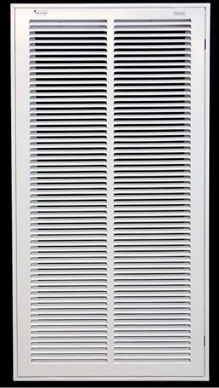 Photo 1 of 14" X 30" Steel Return Air Filter Grille for 1" Filter - Easy Plastic Tabs for Removable Face/Door - HVAC DUCT COVER - Flat Stamped Face -White [Outer Dimensions: 15.75w X 31.75h]
