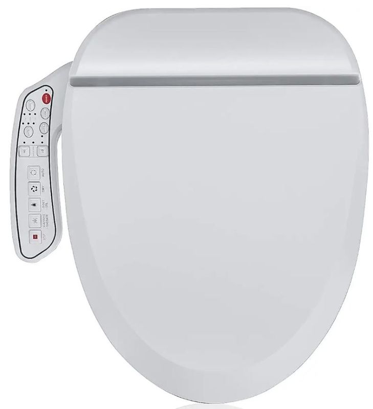 Photo 1 of ZMJH ZMA102 Elongated Smart Toilet Seat, Unlimited Warm Water, Vortex Wash, Electronic Heated,Warm Air Dryer,Bidet Seat,Rear and Front Wash, LED Light, Need Electrical, White
