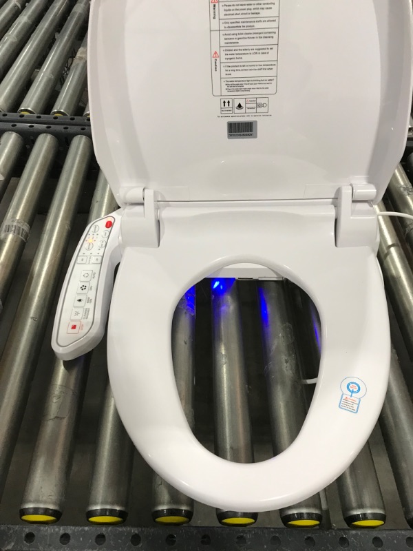 Photo 3 of ZMJH ZMA102 Elongated Smart Toilet Seat, Unlimited Warm Water, Vortex Wash, Electronic Heated,Warm Air Dryer,Bidet Seat,Rear and Front Wash, LED Light, Need Electrical, White
