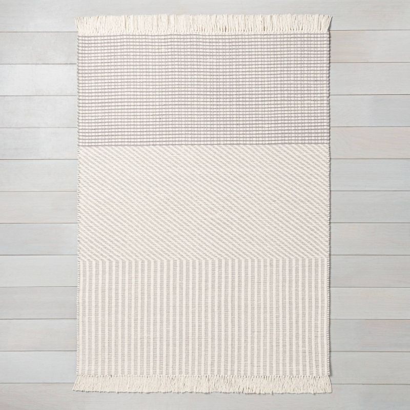 Photo 1 of 9' X 12' Tri-Patterned Area Rug / Sour Cream - Hearth & Hand™ with Magnolia
