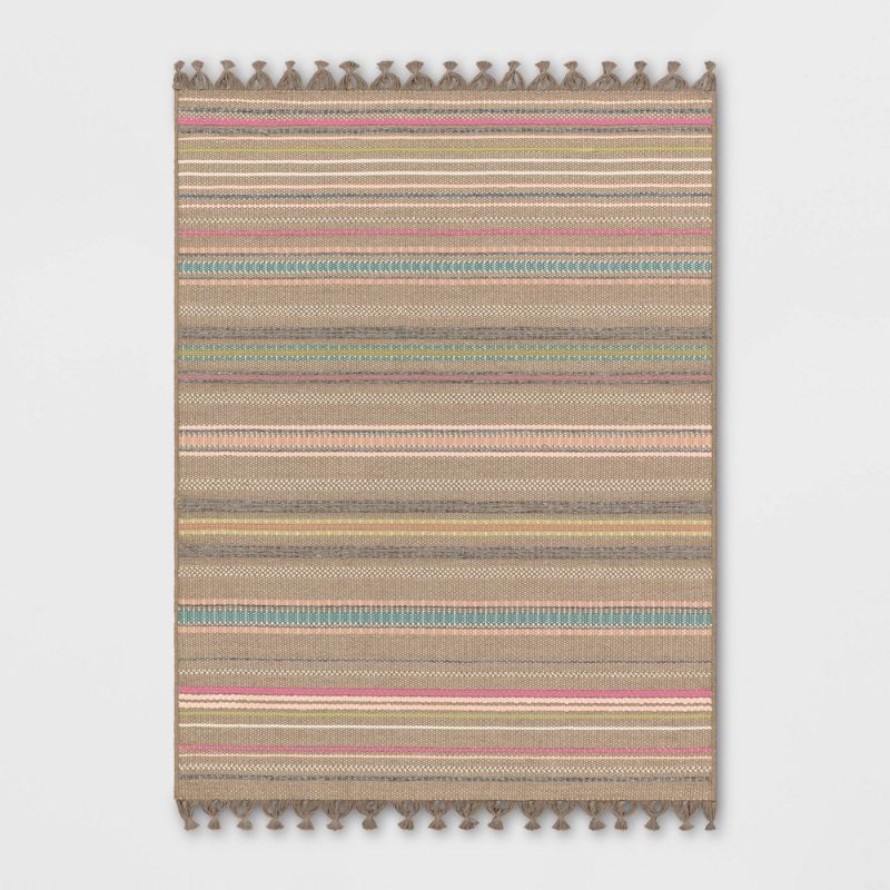 Photo 1 of 5' X 7' Global Stripe Outdoor Rug - Opalhouse™
