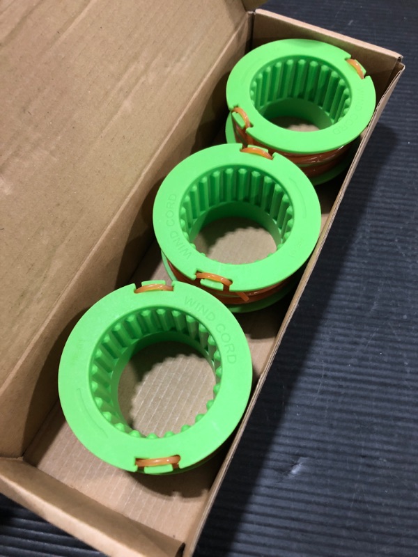Photo 2 of THTEN AS1300 String Trimmer Spool Compatible with EGO 15inch ST1500 ST1500-S 0.095" Weed Eater Auto-Feed Twist Dual Line (3 Pack)
