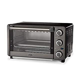 Photo 1 of Dash Express Countertop Toaster Oven with Quartz Technology, Bake, Broil, and Toast with 4 Slice Capacity and Pizza Capability – Black