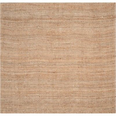 Photo 1 of 5'x5' Solid Woven Square Area Rug Natural - Safavieh