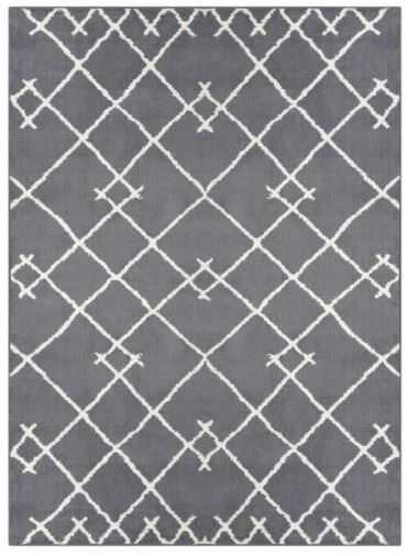 Photo 1 of 5'x7' Kenya Fleece Geometric Tufted Area Rug Gray