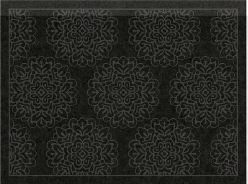 Photo 1 of 3'x4' Damask Doormats Black - Multy Home LP

