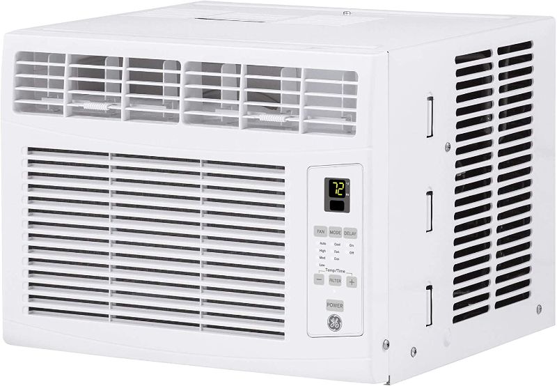Photo 1 of GE Electronic Window Air Conditioner 6000 BTU, Efficient Cooling for Smaller Areas Like Bedrooms and Guest Rooms, 6K BTU Window AC Unit with Easy Install Kit, White
