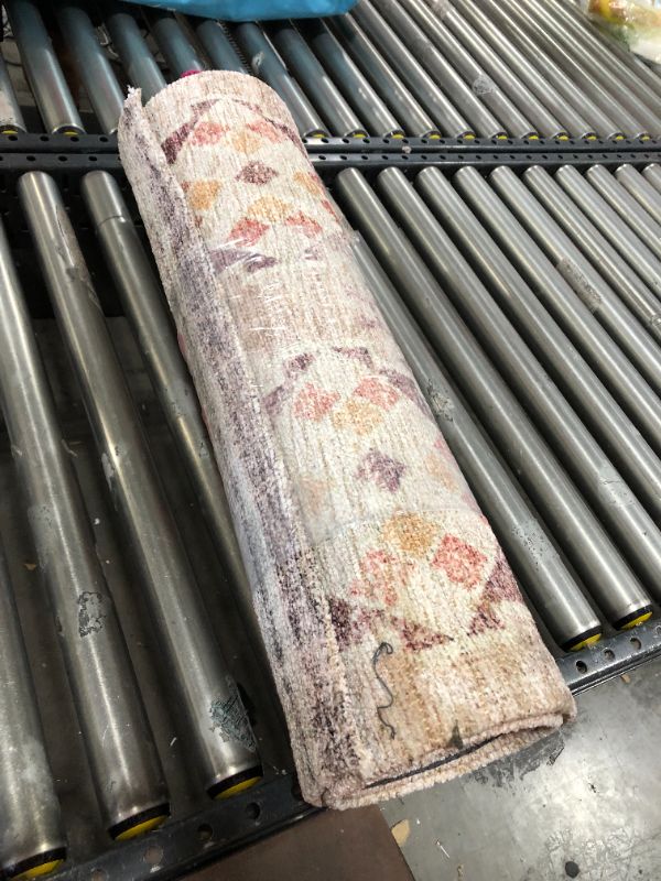 Photo 1 of 2'4x7' Runner Distressed Geo Persian Style Rug Blush - Opalhouse
