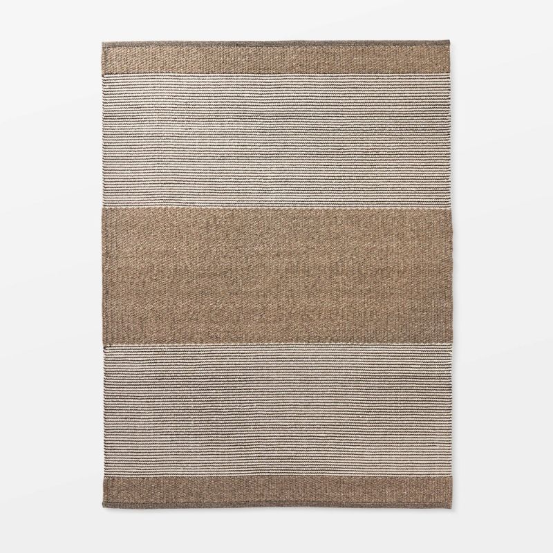 Photo 1 of 5'x7' Hillside Hand Woven Wool/Cotton Area Rug Brown - Threshold
