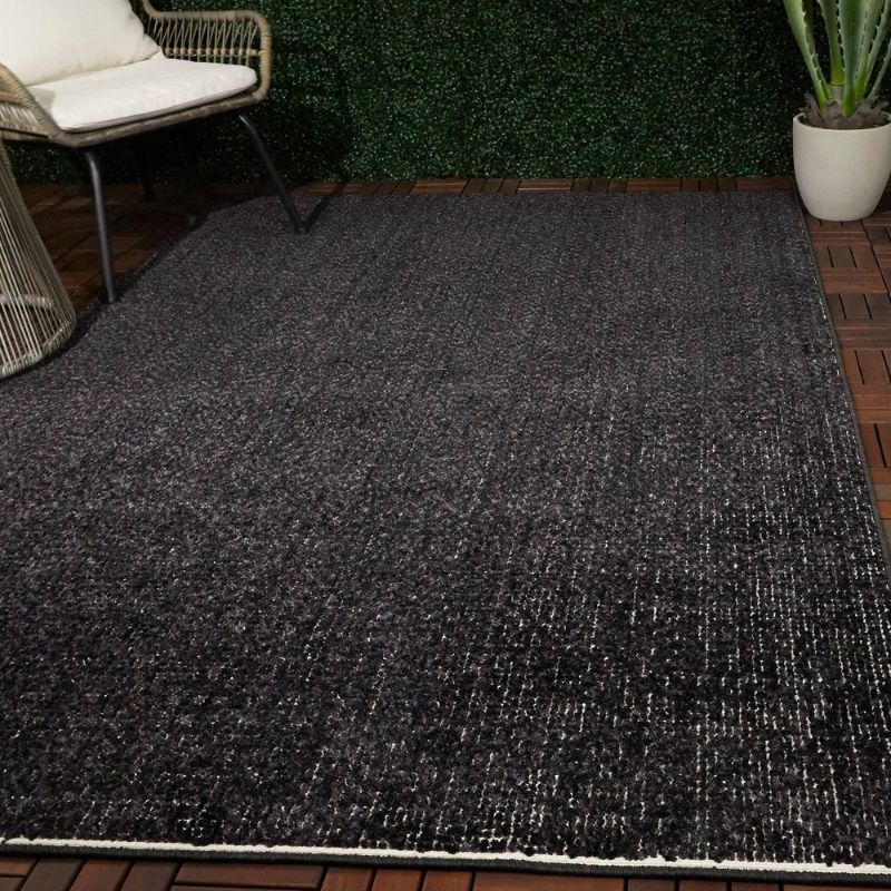 Photo 1 of 5' X 7' Outdoor Rug Distressed Black - Project 62
