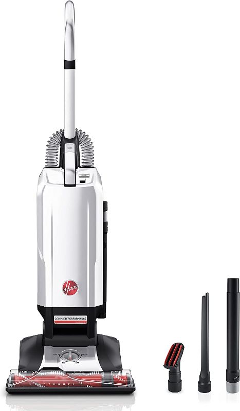 Photo 1 of Hoover Complete Performance Corded Bagged Upright Vacuum Cleaner, UH30651, White
