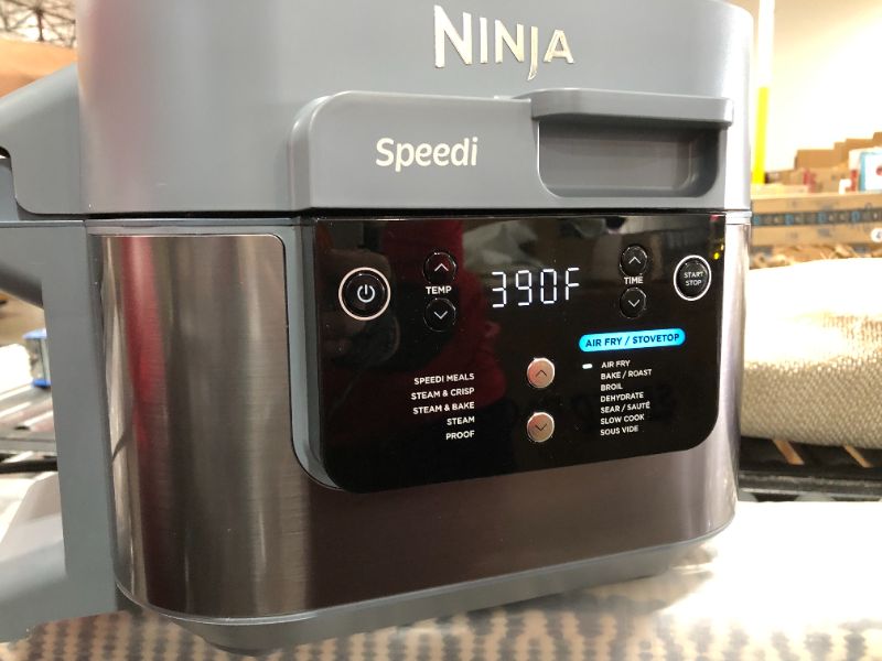 Photo 2 of Ninja - Speedi Rapid Cooker & Air Fryer, 6-Qt. Capacity, 12-in-1 Functionality, Meal Maker - Sea Salt Grey
