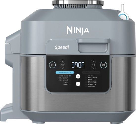 Photo 1 of Ninja - Speedi Rapid Cooker & Air Fryer, 6-Qt. Capacity, 12-in-1 Functionality, Meal Maker - Sea Salt Grey
