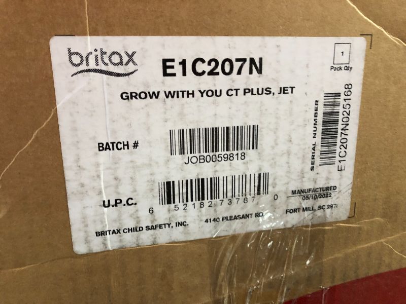 Photo 3 of Britax Grow with You ClickTight Plus Harness-2-Booster Car Seat, Jet Safewash Fabric
