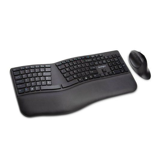 Photo 1 of Kensington - Pro Fit Ergo K75406US Ergonomic,Full-size Wireless Keyboard and Mouse Bundle - Black
