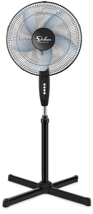 Photo 1 of Simple Deluxe Oscillating 16? 3 Adjustable Speed Pedestal Stand Fan with Fan Dust Cover for Indoor