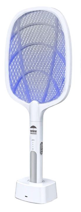 Photo 1 of 2 in 1 Electric Bug Zapper, Mosquitoes Trap Lamp & Racket, USB Rechargeable Electric Fly Swatter for Home and Outdoor Powerful Grid 3-Layer Safety Mesh Safe to Touch
