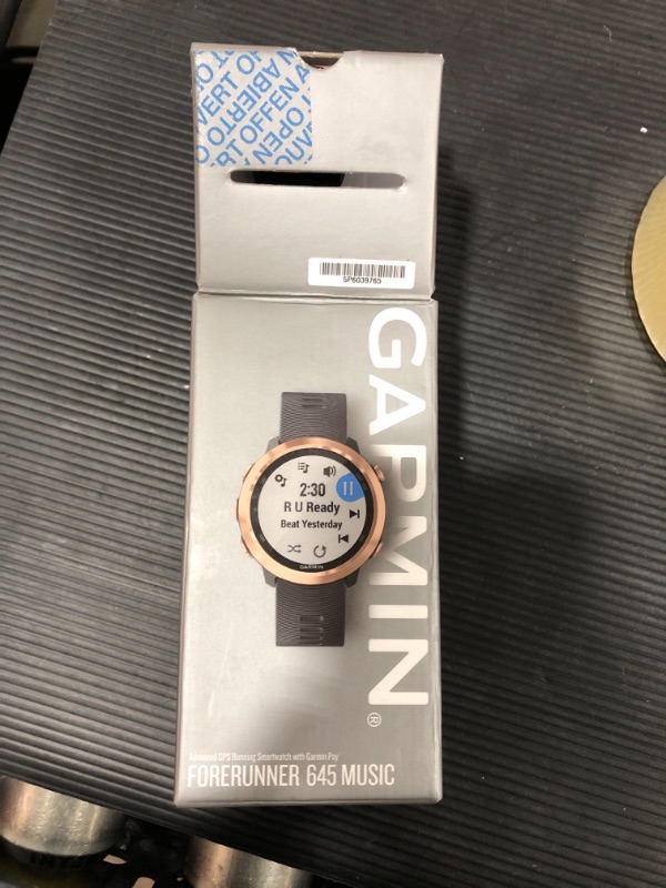 Photo 2 of Garmin Forerunner 645 Music GPS Running Watch, Black/Rose
