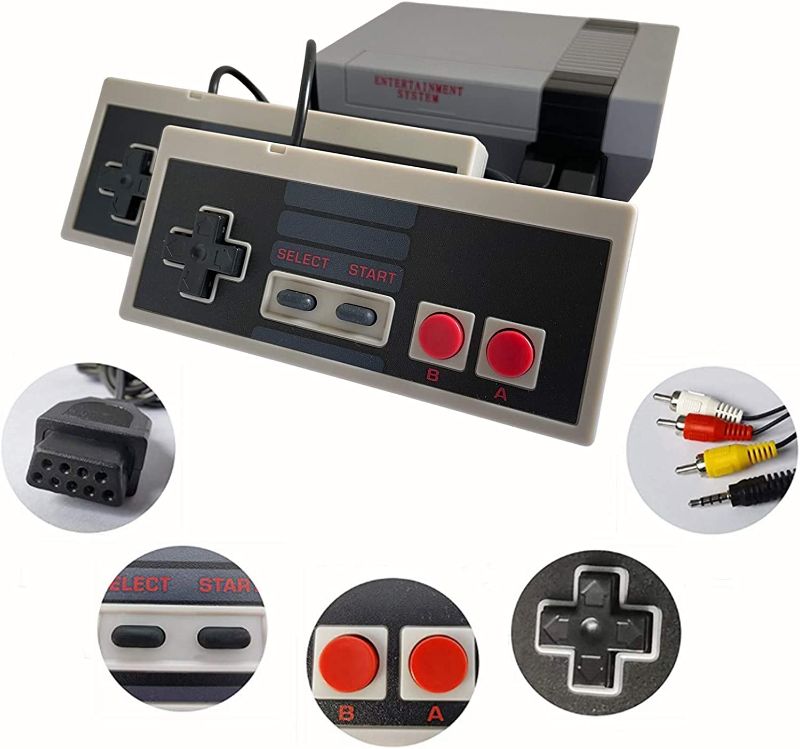 Photo 1 of Classic Mini Retro Video Game Console with Preloaded 620 Games & 2 Controllers, Old School Video Games System for Kids, Birthday Gift Happy Childhood Memoriess, AV Output ONLY
