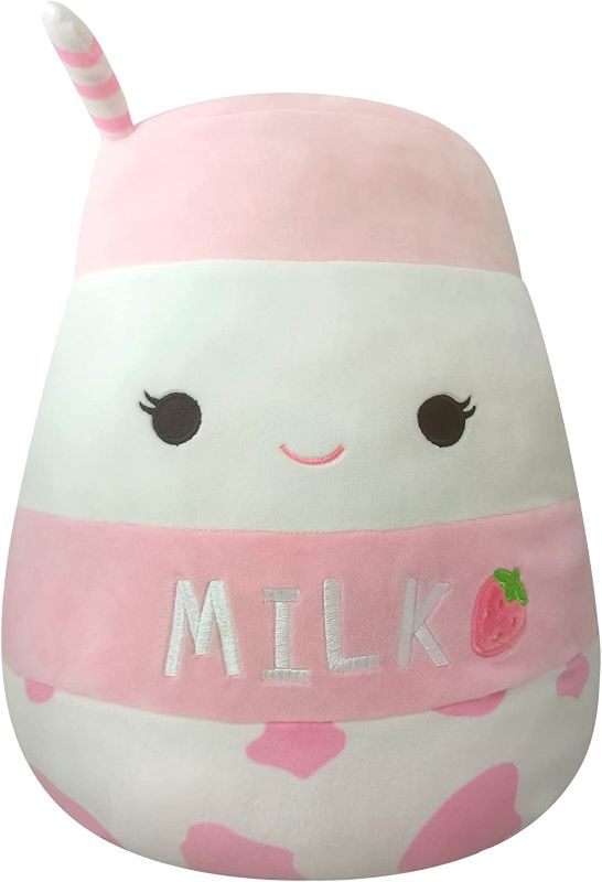 Photo 1 of 14-Inch Strawberry Milk with Straw Plush - Add Amelie to Your Squad, Ultrasoft Stuffed Animal Large Plush Toy, Official Kelly Toy Plush