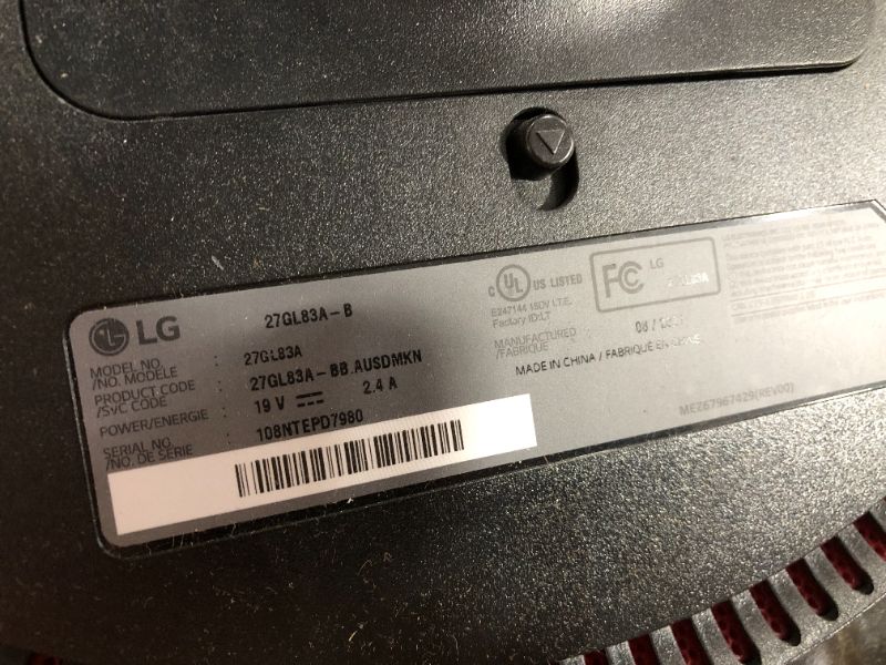 Photo 6 of LG 27GL83A-B 27 Inch Ultragear QHD IPS 1ms NVIDIA G-SYNC Compatible Gaming Monitor, Black