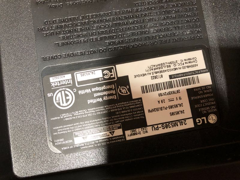 Photo 1 of LG 24 inch HD Smart TV with webOS 3.5 - 24LM530S-PU
