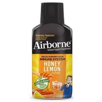 Photo 1 of Airborne Honey Vitamin C Liquid - Lemon - 8 fl oz, BEST BY 11 2022
