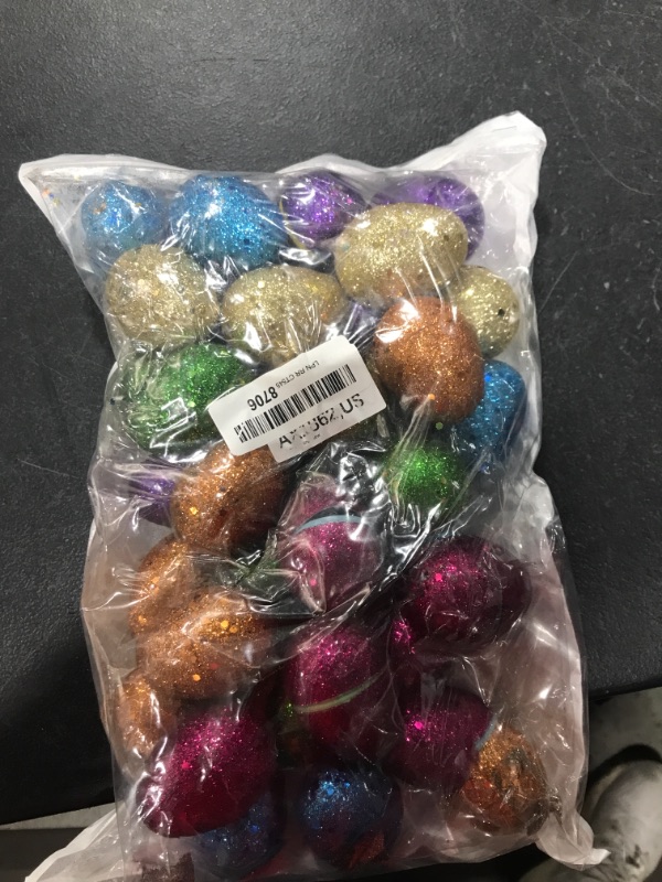 Photo 1 of ADXCO 36 Pieces Easter Fillable Eggs Assorted Colors Prefilled Easter Eggs Plastic Pre Stuffed Easter Eggs for Easter Egg Hunt Basket, Easter Party Games Favors
