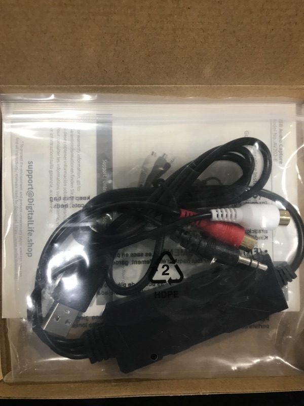 Photo 1 of USB Audio Capture Card Device - USB Audio Grabber/Recorder from 3.5mm Mini-Jack or Stereo R/L Audio Device (AM/FM Radio