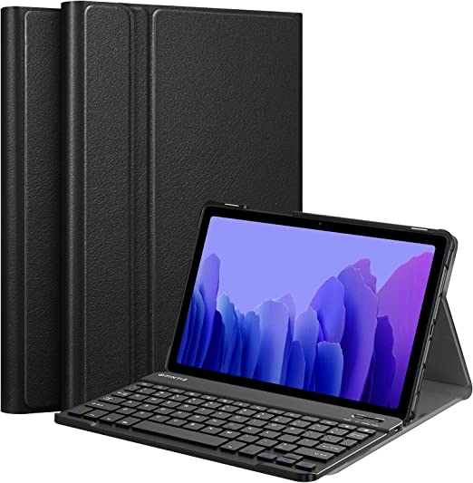 Photo 1 of Fintie Keyboard Case for Samsung Galaxy Tab A7 10.4 inch 2022/2020 Model (SM-T500/T503/T505/T507), Slim Lightweight Stand Cover w/Magnetically Detachable Wireless Bluetooth Keyboard, Black
