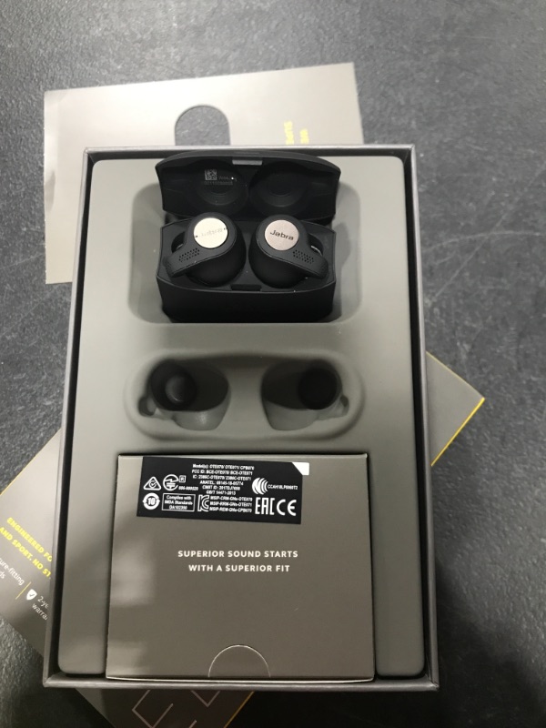 Photo 2 of Jabra Elite Active 65t Bluetooth Wireless Earbuds 100-99010002-14 Titanium Black