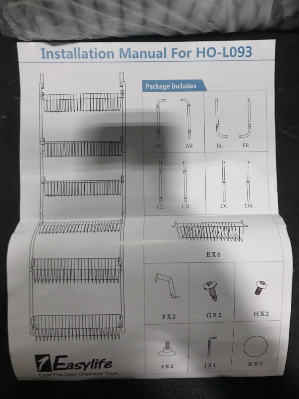 Photo 5 of 1Easylife 6-Tier Over the Door Pantry Organizer, Heavy-Duty Metal Pantry Door Organizer with 6 Baskets, Hanging Storage Door Organization Kitchen Spice Rack (6x4.72"Width Baskets, Black)