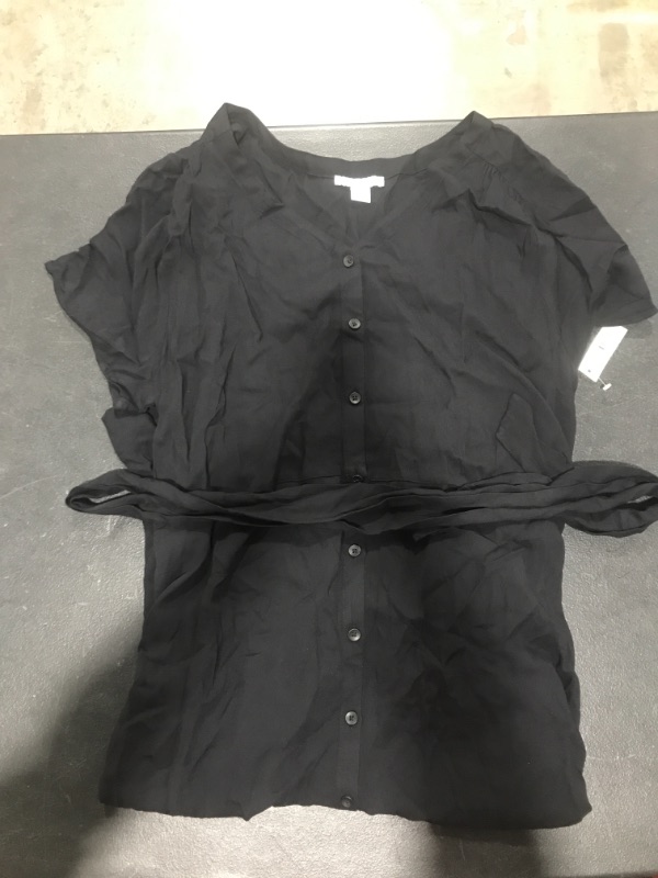 Photo 1 of Amazon Essentials Black button down dress, with belt, XL