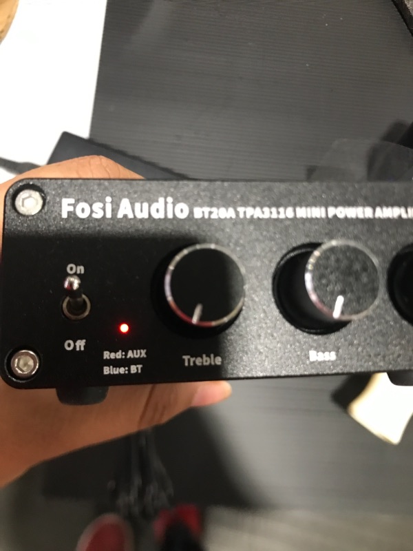 Photo 1 of Fosi Audio BT20A Bluetooth 5.0 Stereo Audio 2 Channel Amplifier Receiver Mini Hi-Fi Class D Integrated Amp 2.0 CH for Home Speakers 100W x 2 with Bass and Treble Control TPA3116 (with Power Supply)