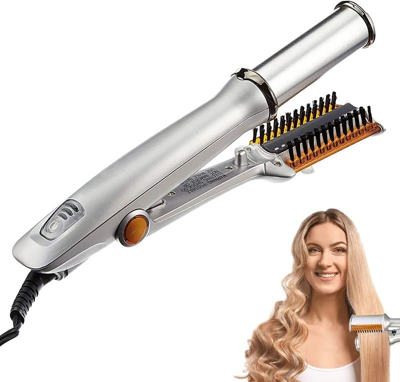 Photo 1 of 2-in-1 Curling Wands, Curling Iron Wand, Hair Curlers, Curling Iron for Women, Heated Round Brush, Hair Tools, 3 Level Adjustments