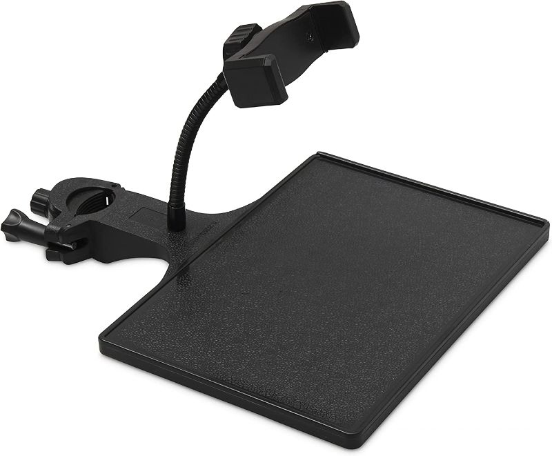Photo 1 of Island of Boa Microphone Stand Tray, Clamp-On Music Stand Shelf, Phone Holder for Microphone, Stand Sound Card Tray with Phone Holder - Plastic, Stage, Office, Livestream - Complete with Stylus Pen