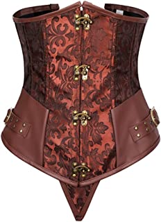 Photo 1 of Alacki Gothic Steampunk Underbust Corset Vintage Steel Bone Waist Trainer Cincher - 6XL