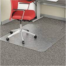 Photo 1 of Kuyal Desk Chair Mat for Carpet, 36'' x 48'' Rectangle Transparent Mats for Chairs Good for Desks, Office and Home, Easy Glide, Protects Floors for Low and No Pile Carpeted Floors
