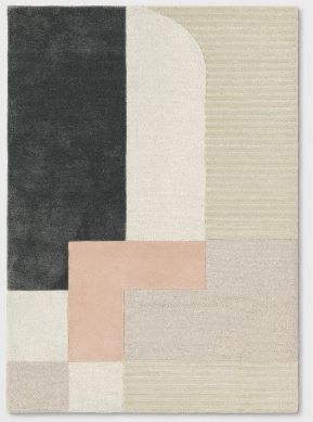 Photo 1 of 5'x7' Block Tufted Area Rug Pink/Tan/Black - Project 62™

