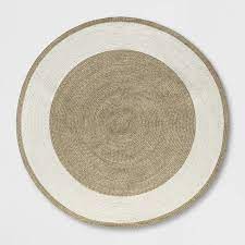 Photo 1 of 6' Round Outdoor Rug Neutral/Ivory - Threshold™

